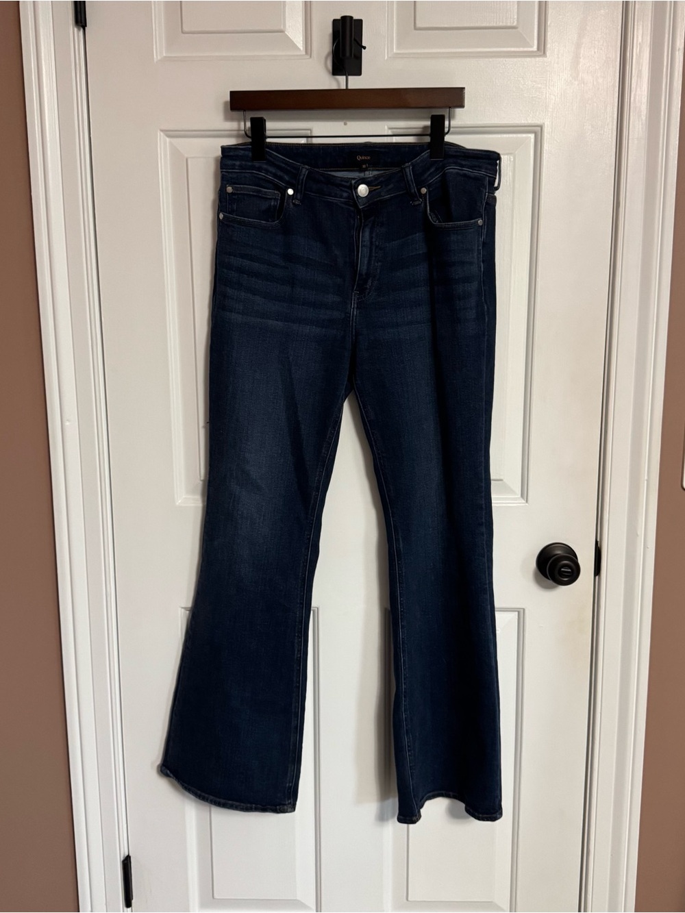 Quince Dark Blue Flare Jeans